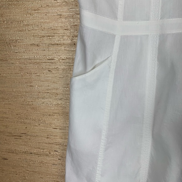 Theory White Linen Blend Sundress w/Pockets - Picture 6 of 8